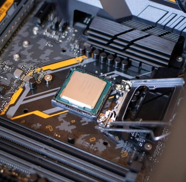 computer assembly stock image