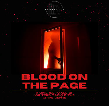 Social Square image for Blood on the Page event, designed by Briony Langley-Miles (https://brionywrites.com/)