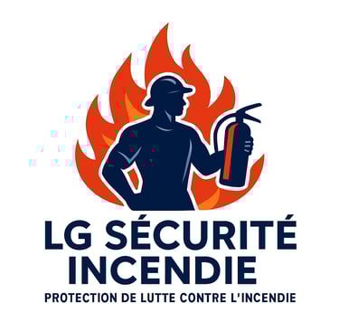 a firefighter holding a fire exting machine; formation incendie; formation extincteur