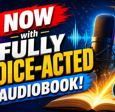 Splash advertising graphic for the fully voice-acted audiobook version of Galendor