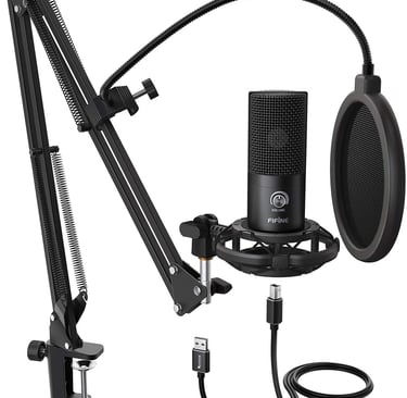 5. FIFINE T669 USB Microphone Bundle – Complete Starter Kit