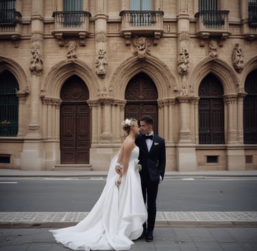 A glowing neon sign displaying cursive letters in an orange hue, set against a dark background. The neon tubes are bright and create a warm ambiance, with a hint of blue and white light accentuating the top.