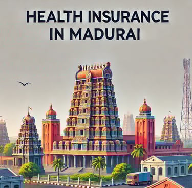 meenkahsi amman temple in madurai with a text best health insurance in madurai