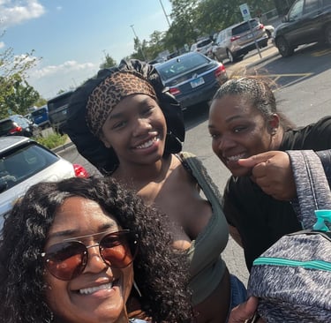 Family in need receiving resources