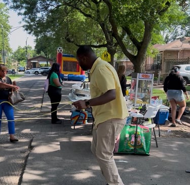 Alderman Mosley jumping rope at 365 We Thrive's Community Activation Roseland