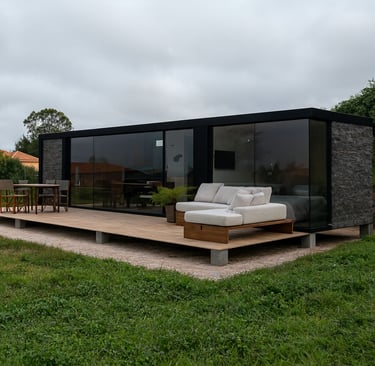 Casa modular con terraza