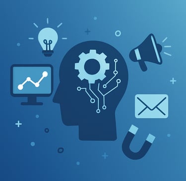 AI marketing visual zonder tekst