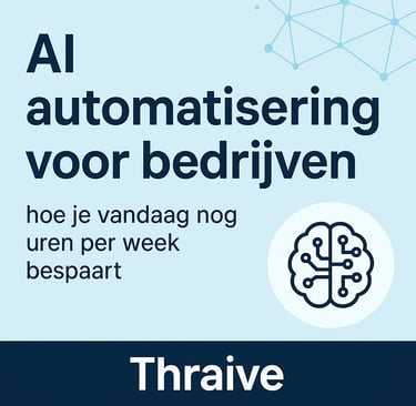 Visualisatie van AI automatisering voor bedrijven met Thraive