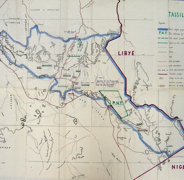 tassili n'ajjer park south algeria map