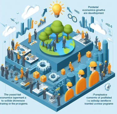showing economic growth resulting from skilled workforce