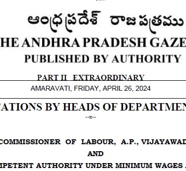 andhra pradesh minimum wages nortification 26 Apr 20224