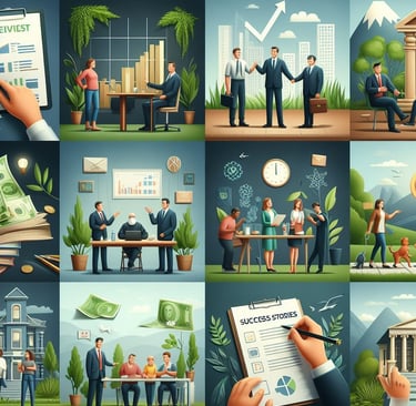 Collage of success stories and lessons learned from EPF Act implementation.