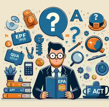 Q&A styled image highlighting frequently asked questions about the EPF Act