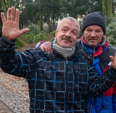 Reinhard Mokros: Zwei Freunde im Park