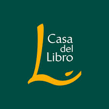 a green and yellow logo with the words, casa del libro