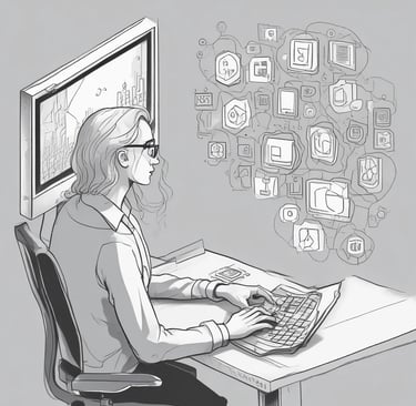 A multi-level shopping mall interior with various illuminated store signs, including those for a burger place and fashion brands. Decorative vertical hanging elements create an artistic effect. Warm ambient lighting complements the overall modern design.