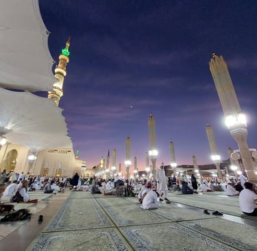 Prophet Mosque in Madinah - People getting inspired in Mecca and Medinah