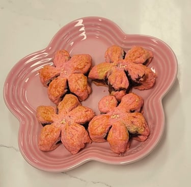 Onedo Workshop 溫度教室到校烘焙工作坊 - 學生親手製作的中式精緻紅豆花花豆沙酥成品