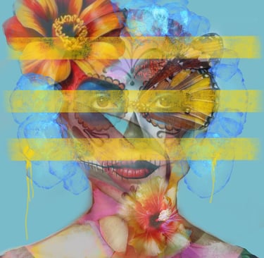 Digital, colorful artwork inspired by the vibrant energy of Mexico