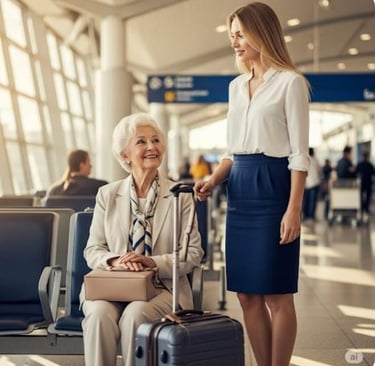 Acompanhante de senhoras idosas a viagens e passeios