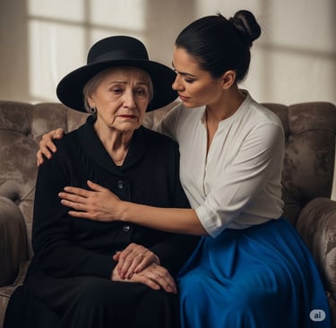 Apoio emocional em situações díficeis como  luto ou doenças
