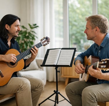 Gitaarles voor beginners en gevorderden in Rotterdam bij gitaarschool Vicente