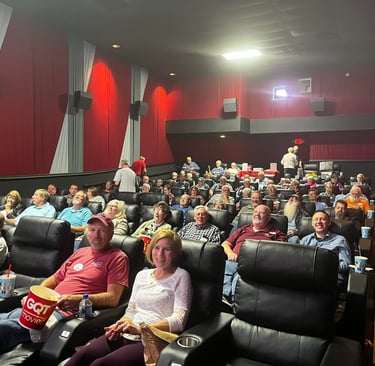 VCCH celebrated 50 years anniversary by renting a movie theater to watch historical slide shows.