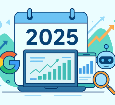 SEO güncellemeleri ve trendlerini gösteren illüstrasyon