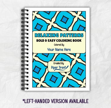 relaxing patterns bold and easy personalized wirebound coloring book