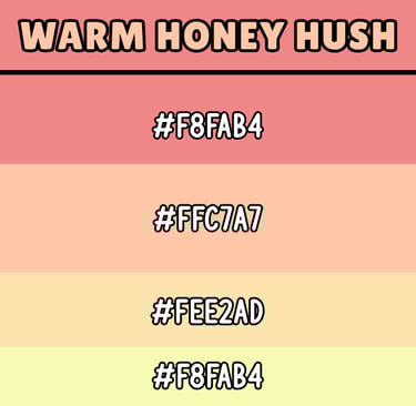 color palette of peach and yellow hues