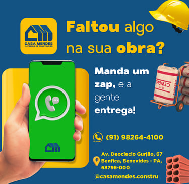 faltou alguma coisa na sua obra? chama no zap!