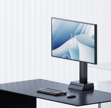 Singularity-India-LUMI-Monitor-Arm-keyboard