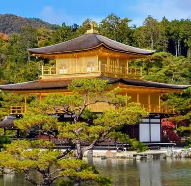 Kinkaku-ji Golden Pavilion, accessible via private car charter in Kyoto.