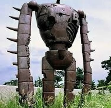 Castle in the Sky Robot Soldier on Ghibli Museum rooftop