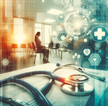 A modern illustration of a doctor's medical practice