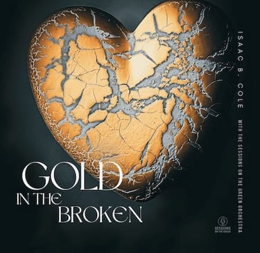Isaac B. Cole cover – cracked golden heart, soul with emotion