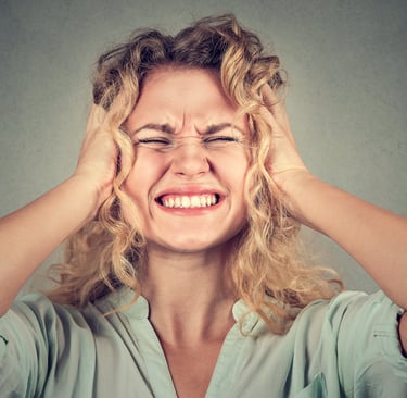 Woman being stressed