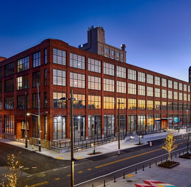 a large four-story building on 1600 Smallman Street