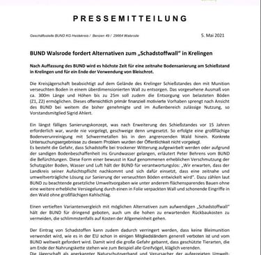 Ein Foto von der Pressemitteilung des B.U.N.D