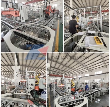 Fully automated final drive assembly line in calibration phase