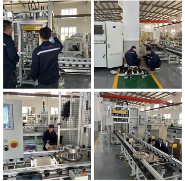 wheel hub assembly line made by Dalian Kangzhan is under commissioning