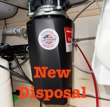 New garbage disposal installation in Peoria, AZ by At Hand Heroes – professional plumbing service.