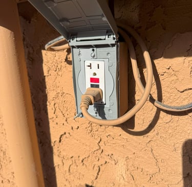 Dedicated 20 amp exterior outlet by At Hand Heroes