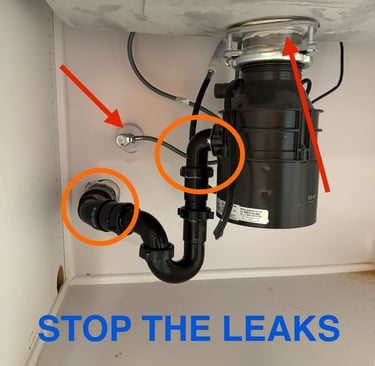 Under-sink leak repair in Peoria, AZ — loose drain connection tightened by At Hand Heroes