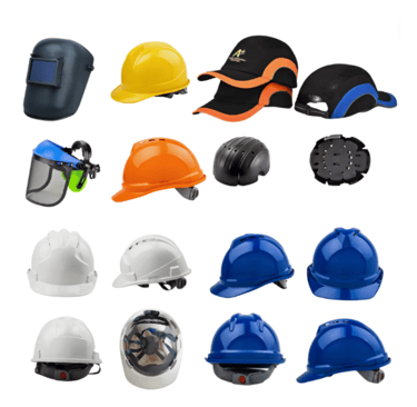 a variety of safety equipment including a helmet and safety gear