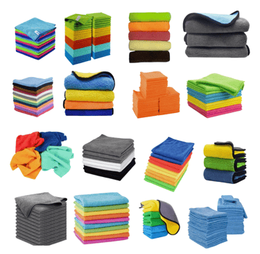 a variety of different colored towels and towels