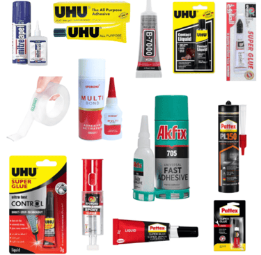 a variety of different types of glue glues and glues