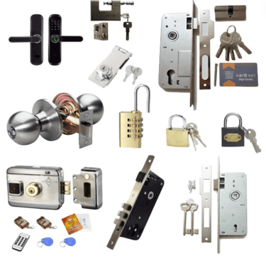 a bunch of different types of locksets and locks