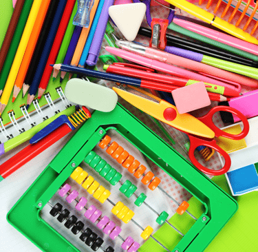 a collection of school supplies including a aba aba aba aba aba aba aba aba aba