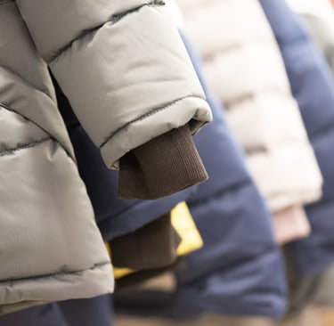 a person wearing a jacket with a jacket on